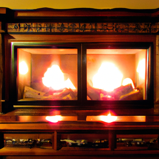 elegant dresser with electric fireplace