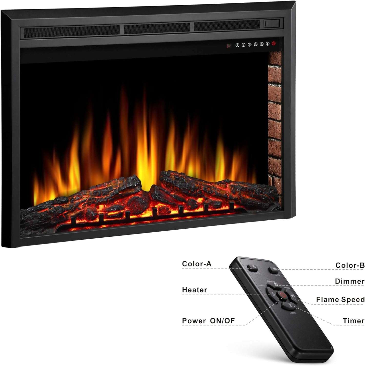 37 inch electric fireplace heater review