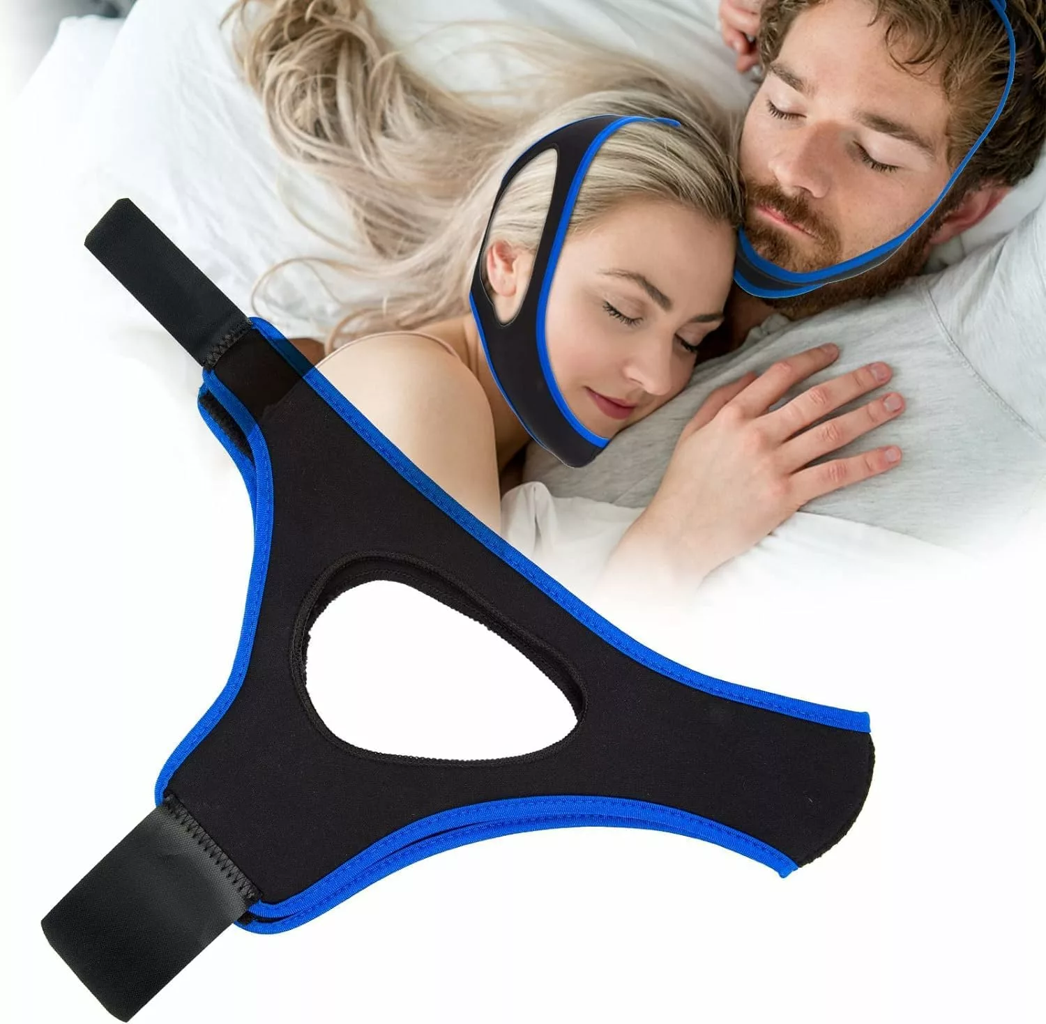 Anti Snoring Devices,2023 New Upgrade Snoring Relieve Chin Strap, Adjustable Snoring Reduction Chin Strap, Good Sleep Anti Snoring Devices Stop Snoring Chin Strap for Men Women