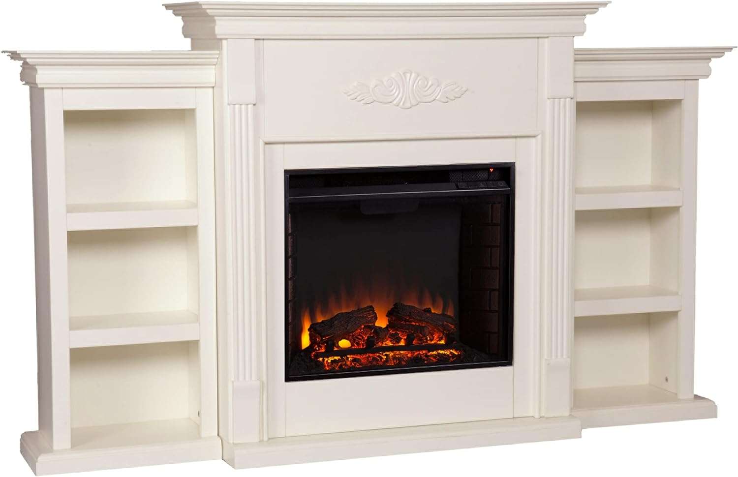 sei furniture tennyson electric bookcases fireplace review