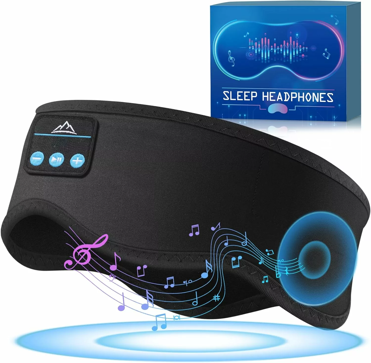 Sleep Headphones Stocking Stuffers for Men-Gifts for Women Upgraded Bluetooth Headband Sleeping Headphone Wireless Music Eye Mask Comfy for Side Sleeper, Adult Teenage Tech Sleep Gift for Birthday Chr