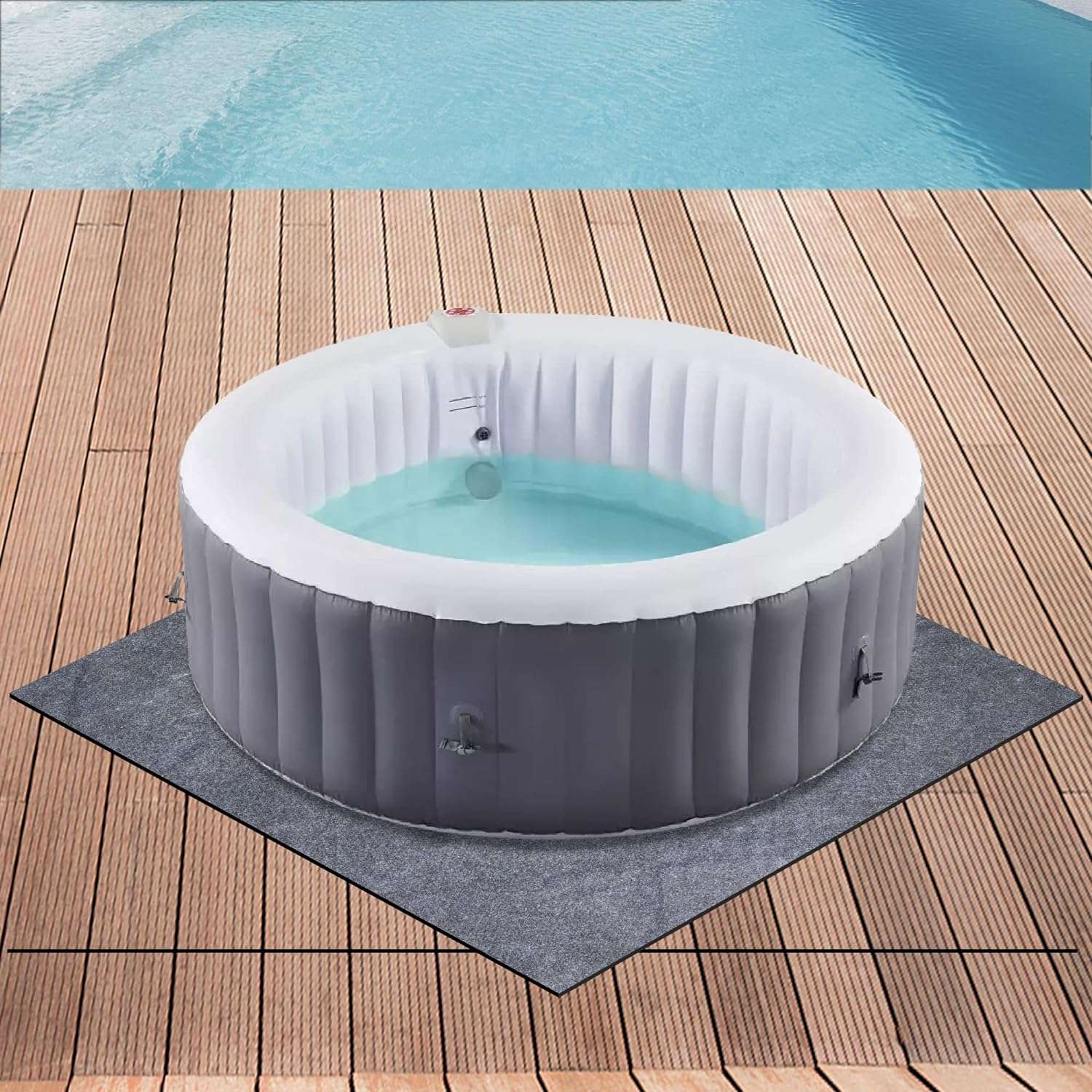 tmovjxv 74 x 72 inch anti slip hot tub mat review