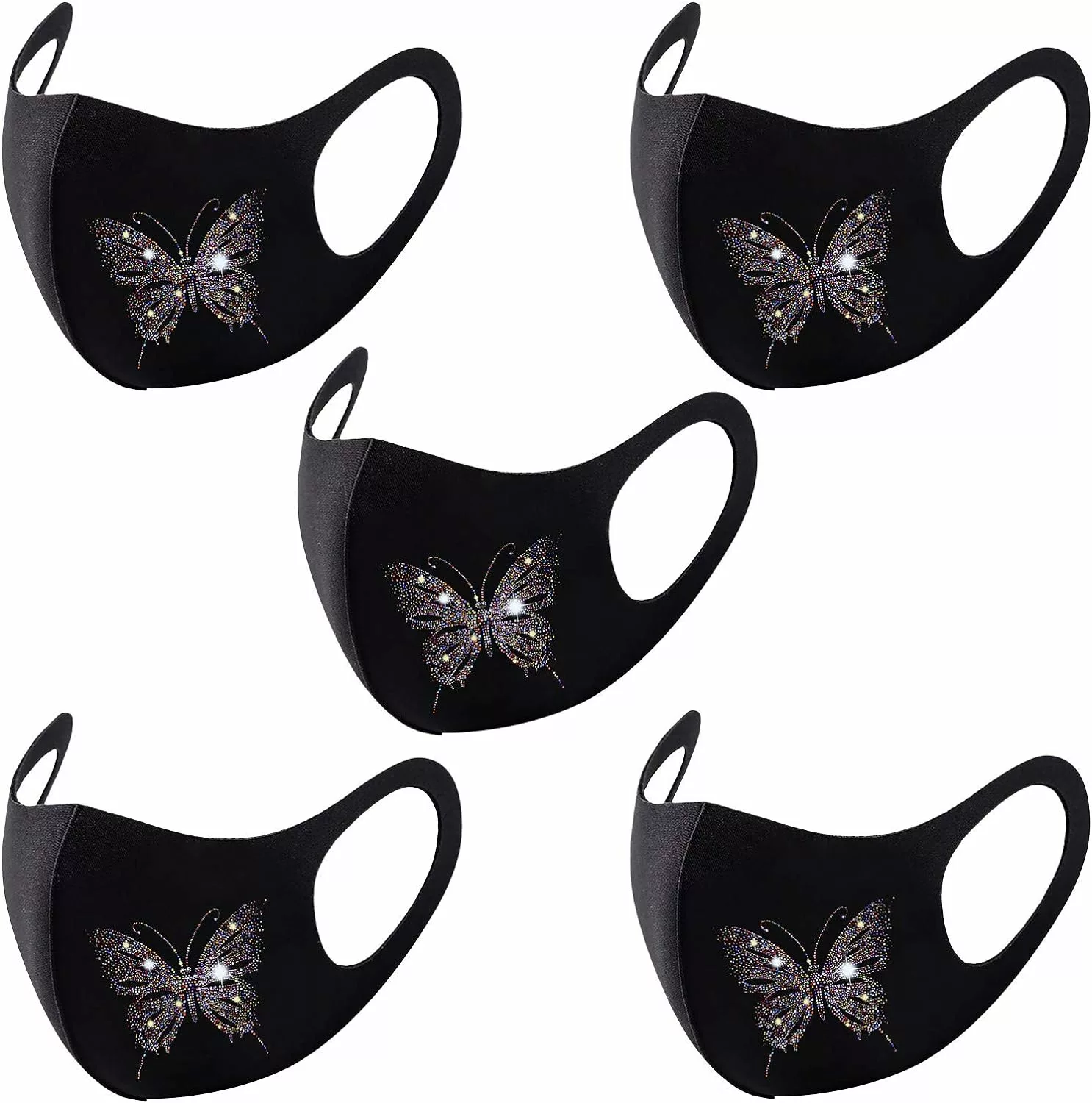 zqp 5pcs bling sequin butterfly face mask review jpg