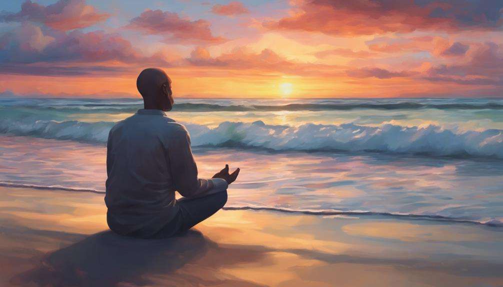 seeking calm through meditation